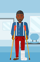 Image showing Patient with broken leg.