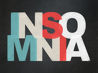 Image showing Medicine concept: Insomnia on School Board background