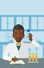 Image showing Laboratory assistant working. 