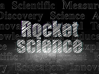 Image showing Science concept: Rocket Science in grunge dark room