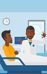 Image showing Doctor visiting patient.