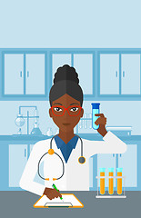 Image showing Laboratory assistant working. 