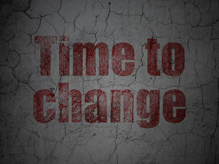 Image showing Timeline concept: Time to Change on grunge wall background