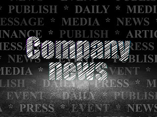 Image showing News concept: Company News in grunge dark room