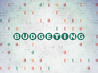 Image showing Business concept: Budgeting on Digital Paper background