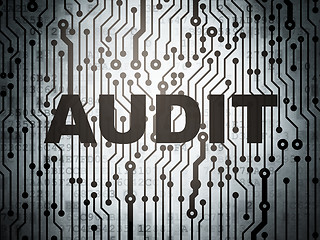Image showing Finance concept: circuit board with Audit