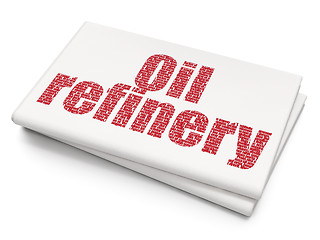 Image showing Industry concept: Oil Refinery on Blank Newspaper background