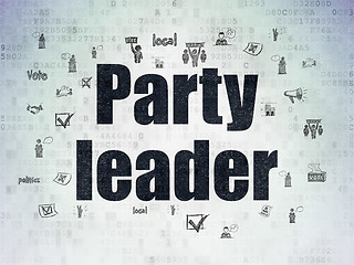 Image showing Political concept: Party Leader on Digital Paper background