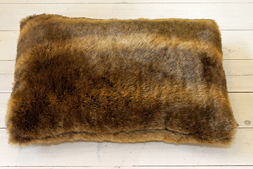 Image showing Fur pillow