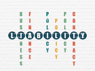 Image showing Insurance concept: Liability in Crossword Puzzle