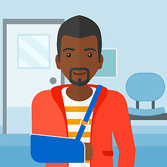 Image showing Man with broken arm.
