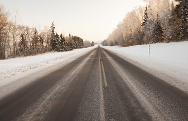 Image showing winter road ,  snow