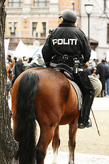 Image showing Riding police
