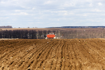 Image showing sowing of cereals. Spring 