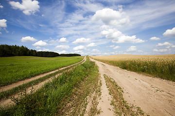 Image showing Spring road , countryside,