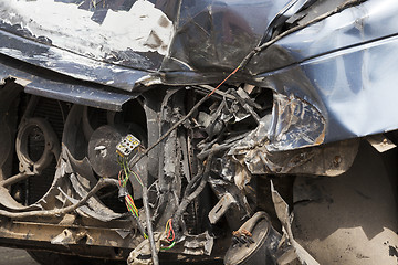 Image showing broken car. close-up  