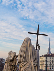 Image showing Turin, Italy - January 2016: Religion Statue