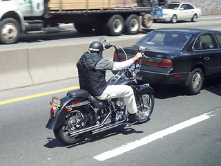 Image showing Motorist on road