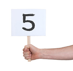 Image showing Sign with a number, 5