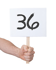 Image showing Sign with a number, 36