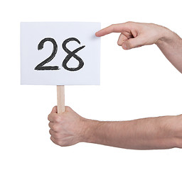 Image showing Sign with a number, 28