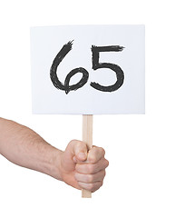 Image showing Sign with a number, 65