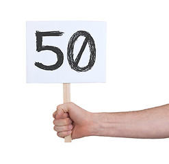 Image showing Sign with a number, 50