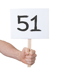 Image showing Sign with a number, 51