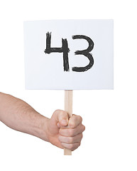 Image showing Sign with a number, 43