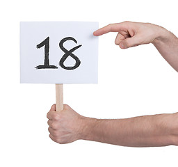 Image showing Sign with a number, 18