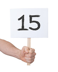 Image showing Sign with a number, 15