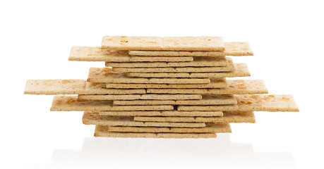 Image showing Stack of crackers