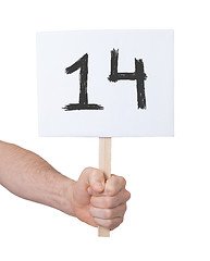 Image showing Sign with a number, 14