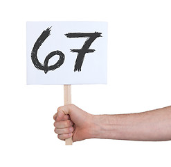 Image showing Sign with a number, 67