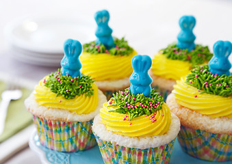 Image showing Easter bunny cupcakes