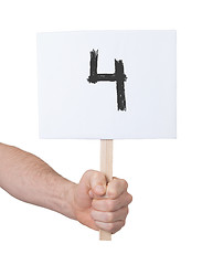 Image showing Sign with a number, 4