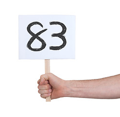 Image showing Sign with a number, 83