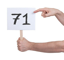 Image showing Sign with a number, 71