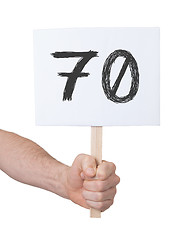 Image showing Sign with a number, 70