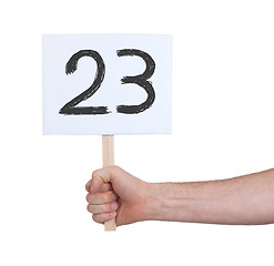 Image showing Sign with a number, 23