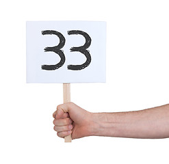 Image showing Sign with a number, 33