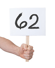 Image showing Sign with a number, 62