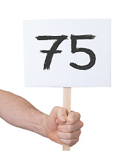 Image showing Sign with a number, 75