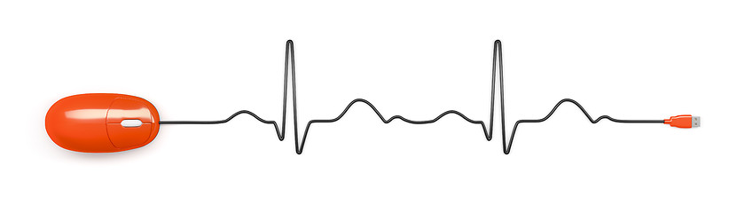 Image showing electrocardiogram computer mouse