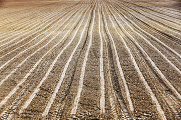 Image showing plowed agricultural land  