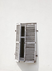 Image showing wooden shutters on the window 