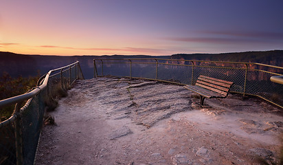 Image showing Pulpit Rock south views Blue Mountains Australia