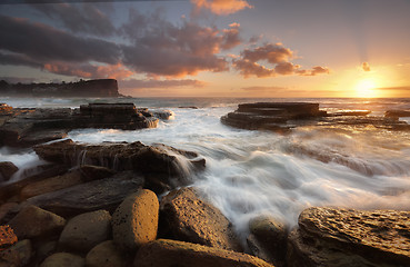 Image showing Sunrise at Avalon Beach