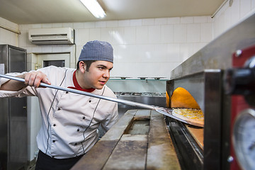 Image showing Chef Cooking Pizza