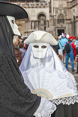 Image showing Disguised Couple - Venice Carnival 2014